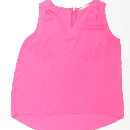 Red Herring Womens Purple Polyester Basic Tank Size 12 Round Neck