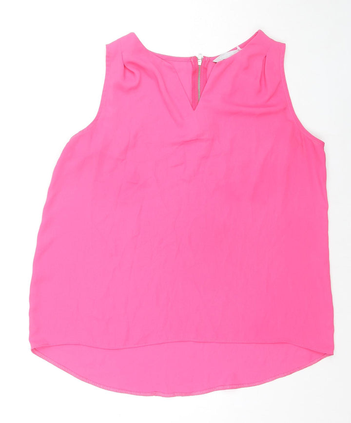 Red Herring Womens Purple Polyester Basic Tank Size 12 Round Neck
