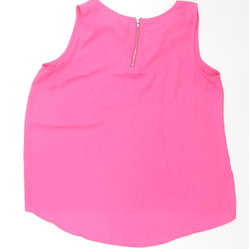 Red Herring Womens Purple Polyester Basic Tank Size 12 Round Neck