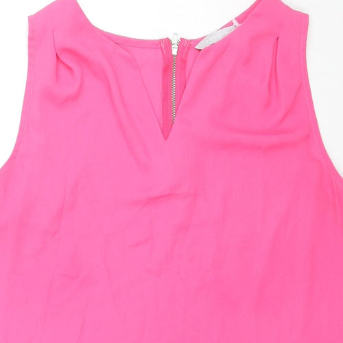 Red Herring Womens Purple Polyester Basic Tank Size 12 Round Neck