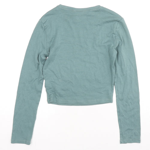 New Look Girls Blue Cotton Basic T-Shirt Size 12-13 Years Round Neck Pullover