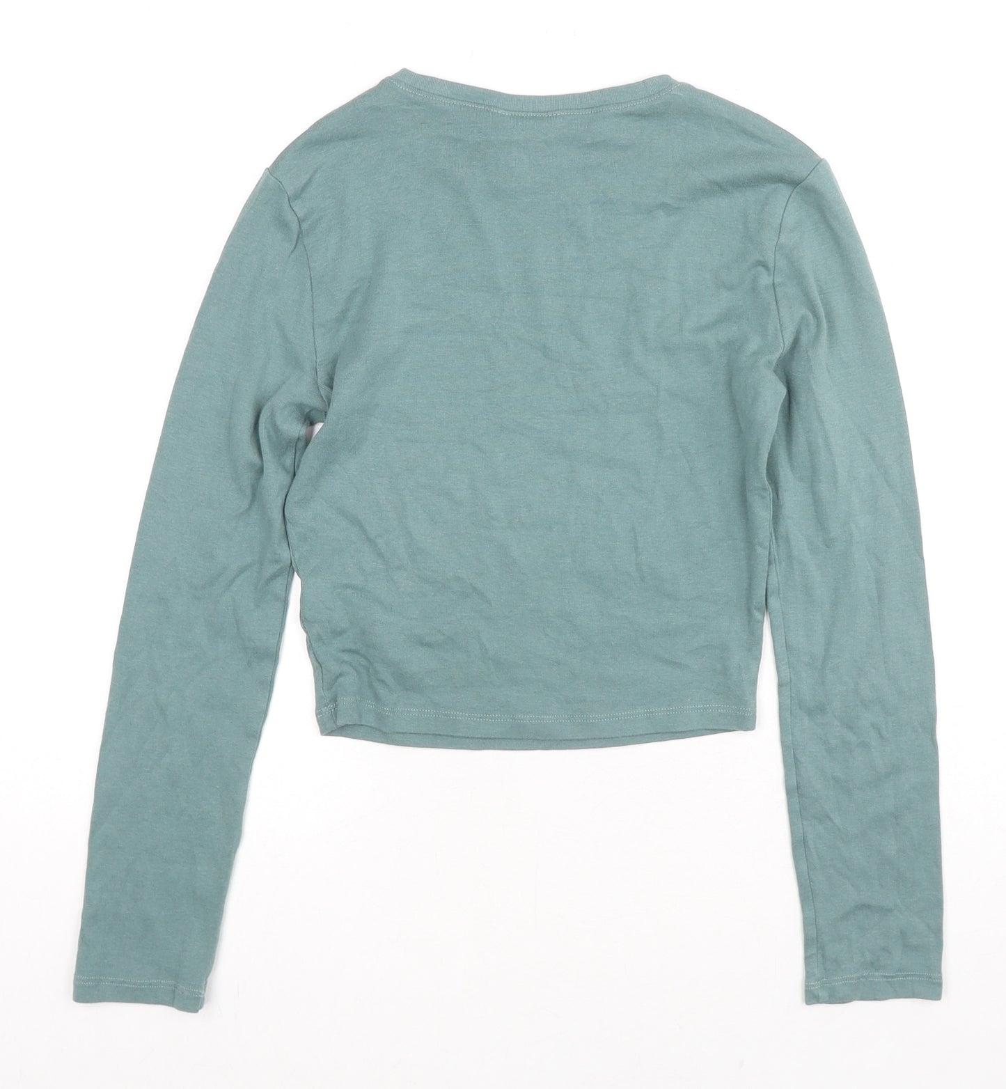 New Look Girls Blue Cotton Basic T-Shirt Size 12-13 Years Round Neck Pullover