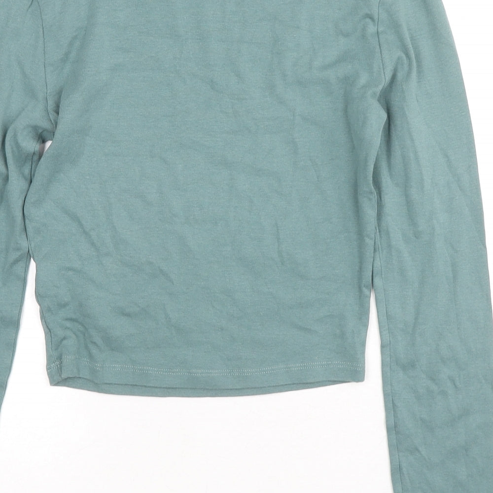New Look Girls Blue Cotton Basic T-Shirt Size 12-13 Years Round Neck Pullover