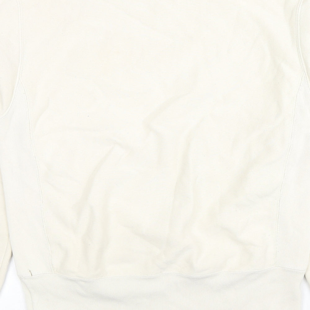 Champion Mens Beige Cotton Pullover Sweatshirt Size S - Logo