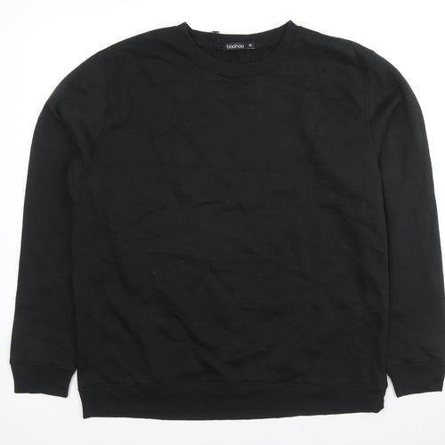 Boohoo Womens Black Cotton Pullover Sweatshirt Size XL Pullover - Lovers Club, Unisex
