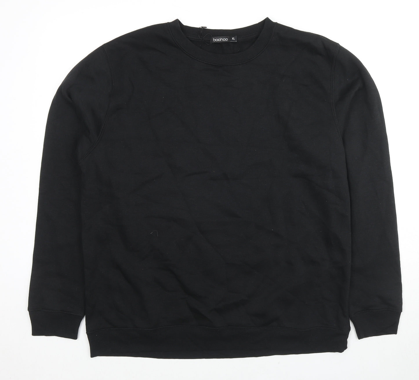 Boohoo Womens Black Cotton Pullover Sweatshirt Size XL Pullover - Lovers Club, Unisex