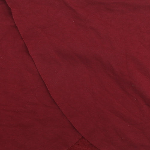 Lotd Womens Red Cotton Pullover Sweatshirt Size S Pullover - Cut Out Back Detail