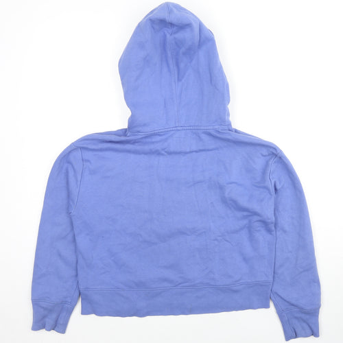 H&M Girls Blue Cotton Pullover Hoodie Size 13 Years Pullover - Hearts