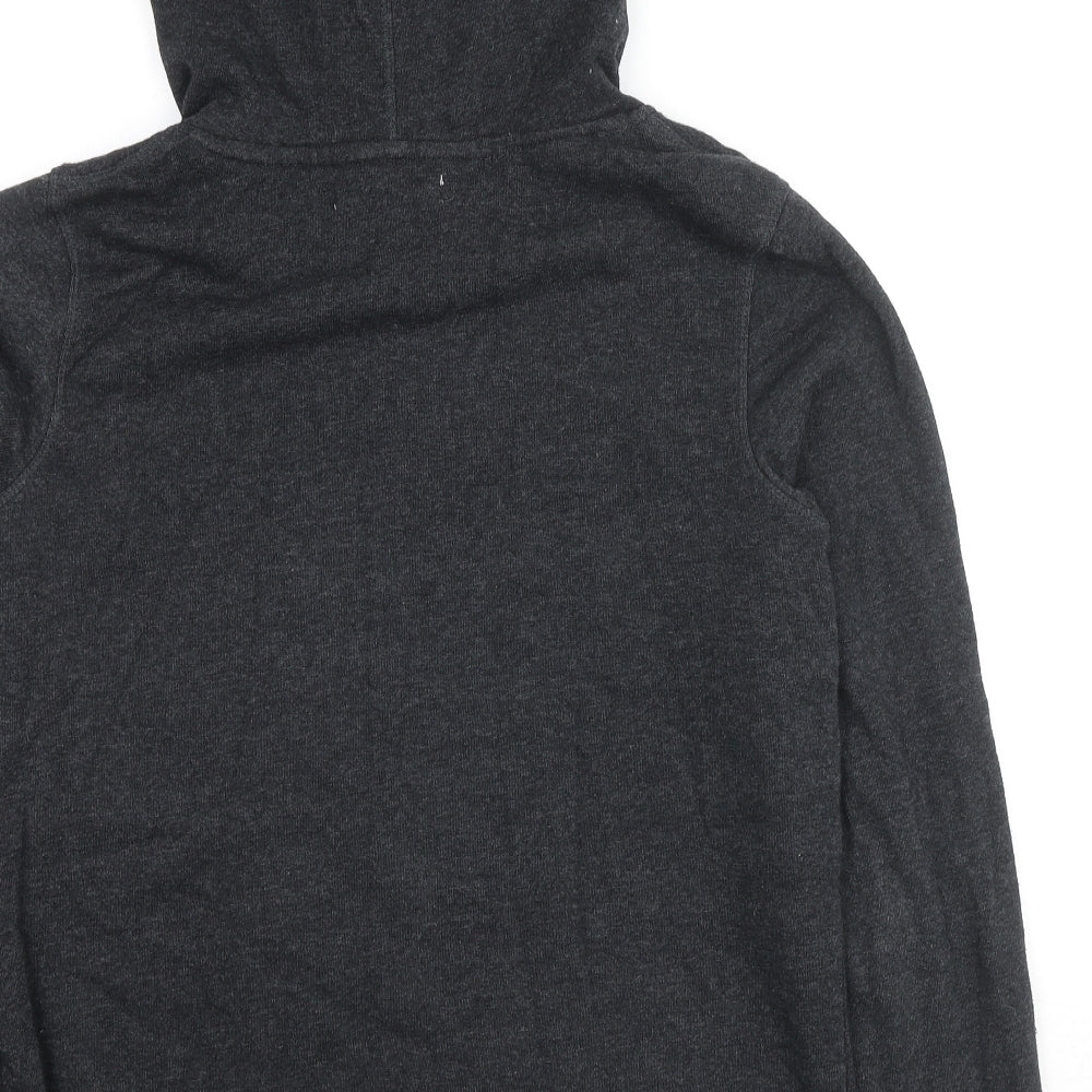 ROXY Womens Grey Cotton Pullover Hoodie Size L Pullover - Logo