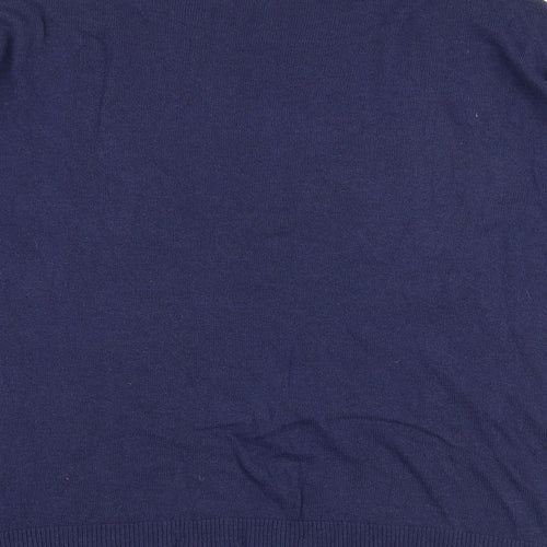 United Colors of Benetton Womens Blue Round Neck Wool Pullover Jumper Size XS