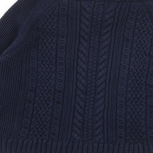 J.CREW Womens Blue Boat Neck 100% Cotton Pullover Jumper Size XS