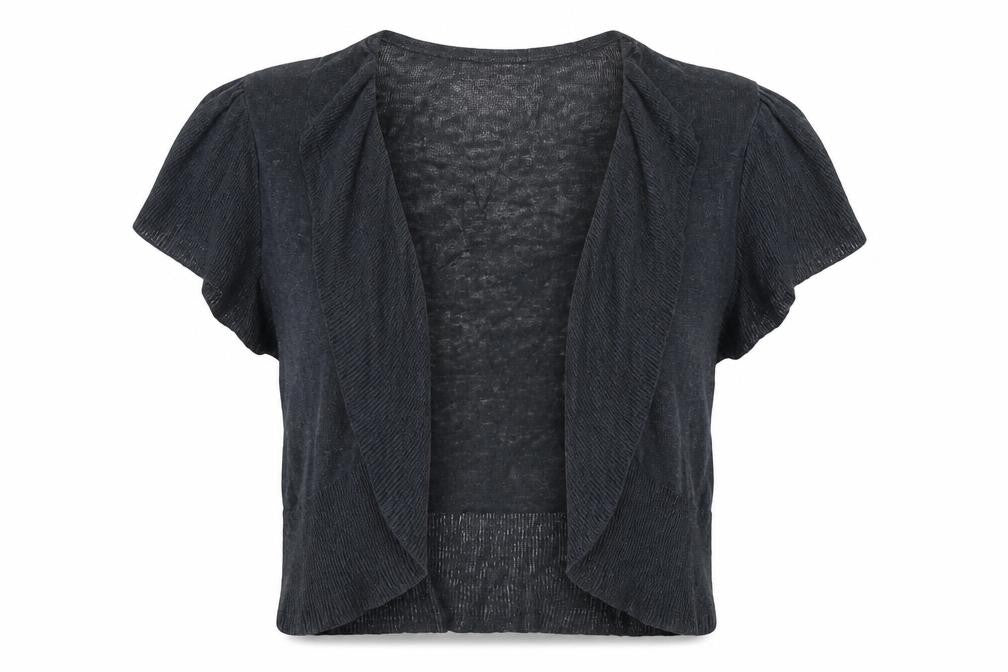 Marks and Spencer Womens Grey V-Neck Linen Cardigan Jumper Size 16