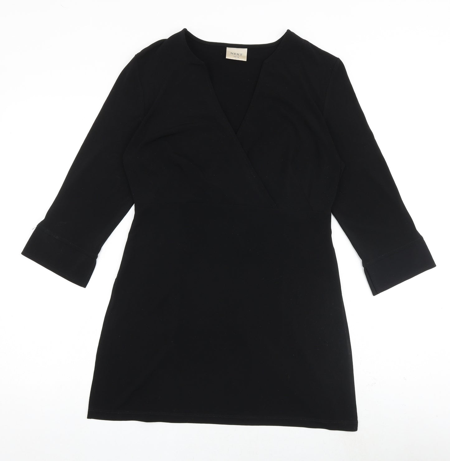 NEXT Womens Black Polyester Ball Gown Size 12 V-Neck Pullover