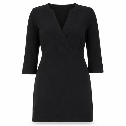 Front view of Next women’s black polyester ball gown, size UK 12, v-neck pullover