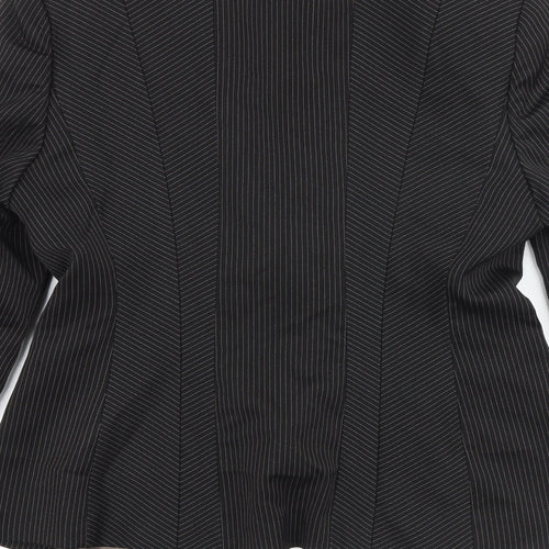 NEXT Womens Brown Striped Jacket Blazer Size 10 Button