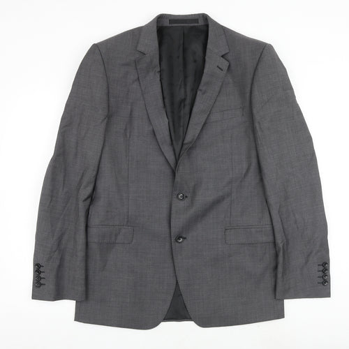 Blazer Mens Grey Wool Jacket Blazer Size 40 Regular