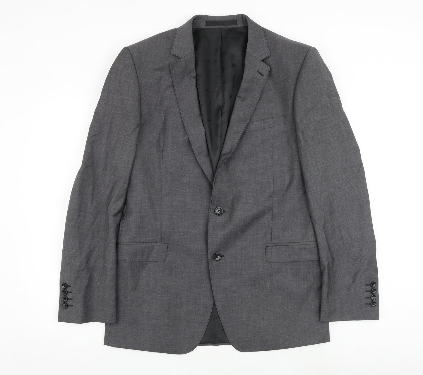 Blazer Mens Grey Wool Jacket Blazer Size 40 Regular