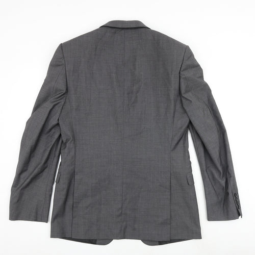 Blazer Mens Grey Wool Jacket Blazer Size 40 Regular