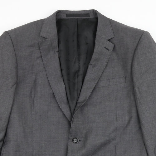 Blazer Mens Grey Wool Jacket Blazer Size 40 Regular