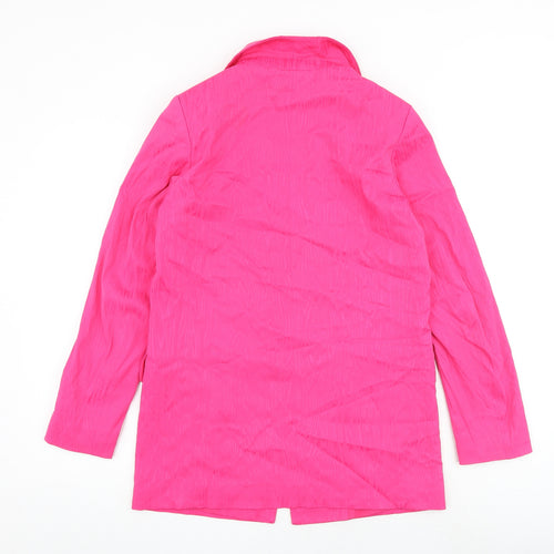 H&M Womens Pink Jacket Blazer Size 8 Button