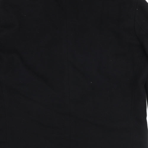 Anthony De Mano Mens Black Pea Coat Coat Size S Button