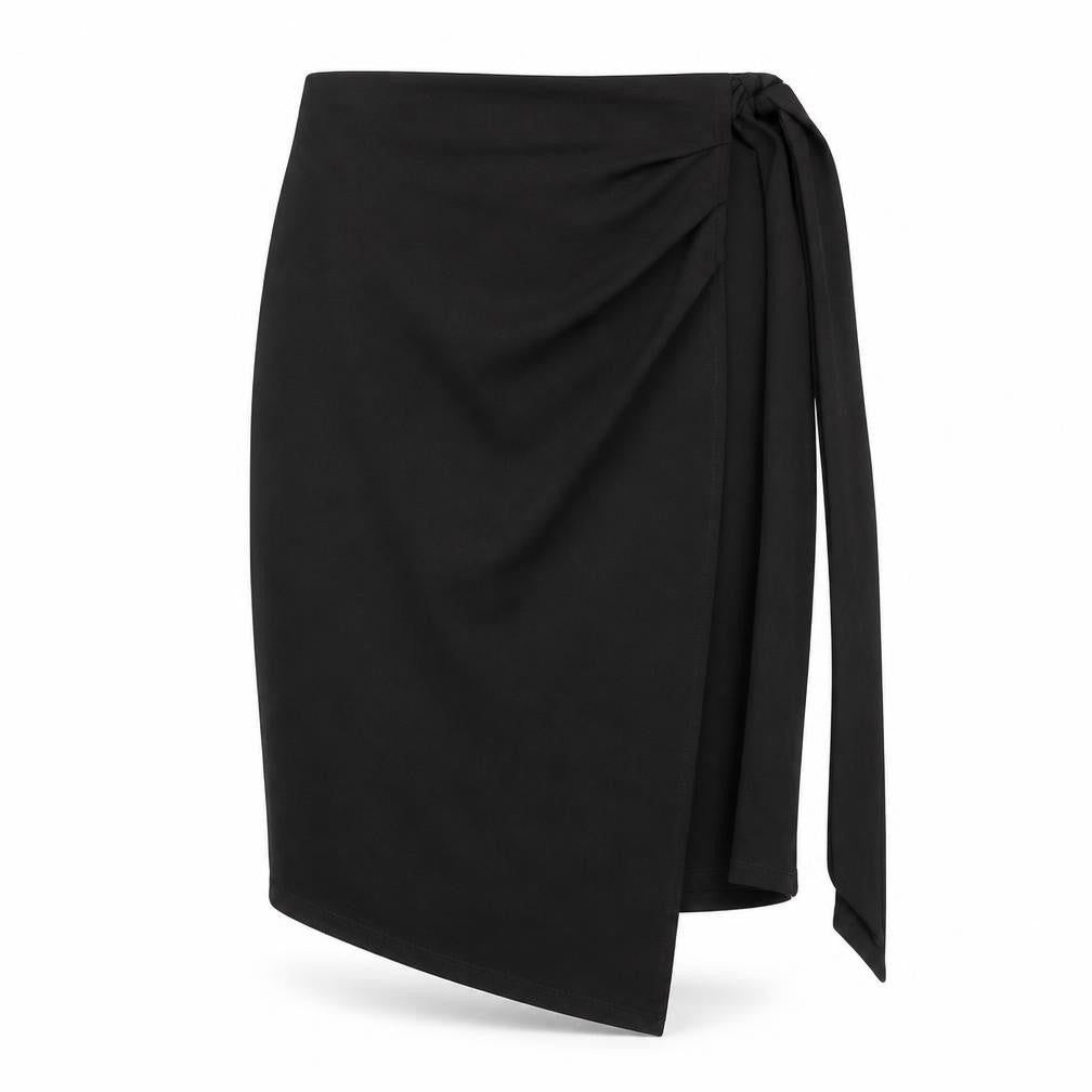 Faith & Joy Womens Black Polyester A-Line Skirt Size XS Zip