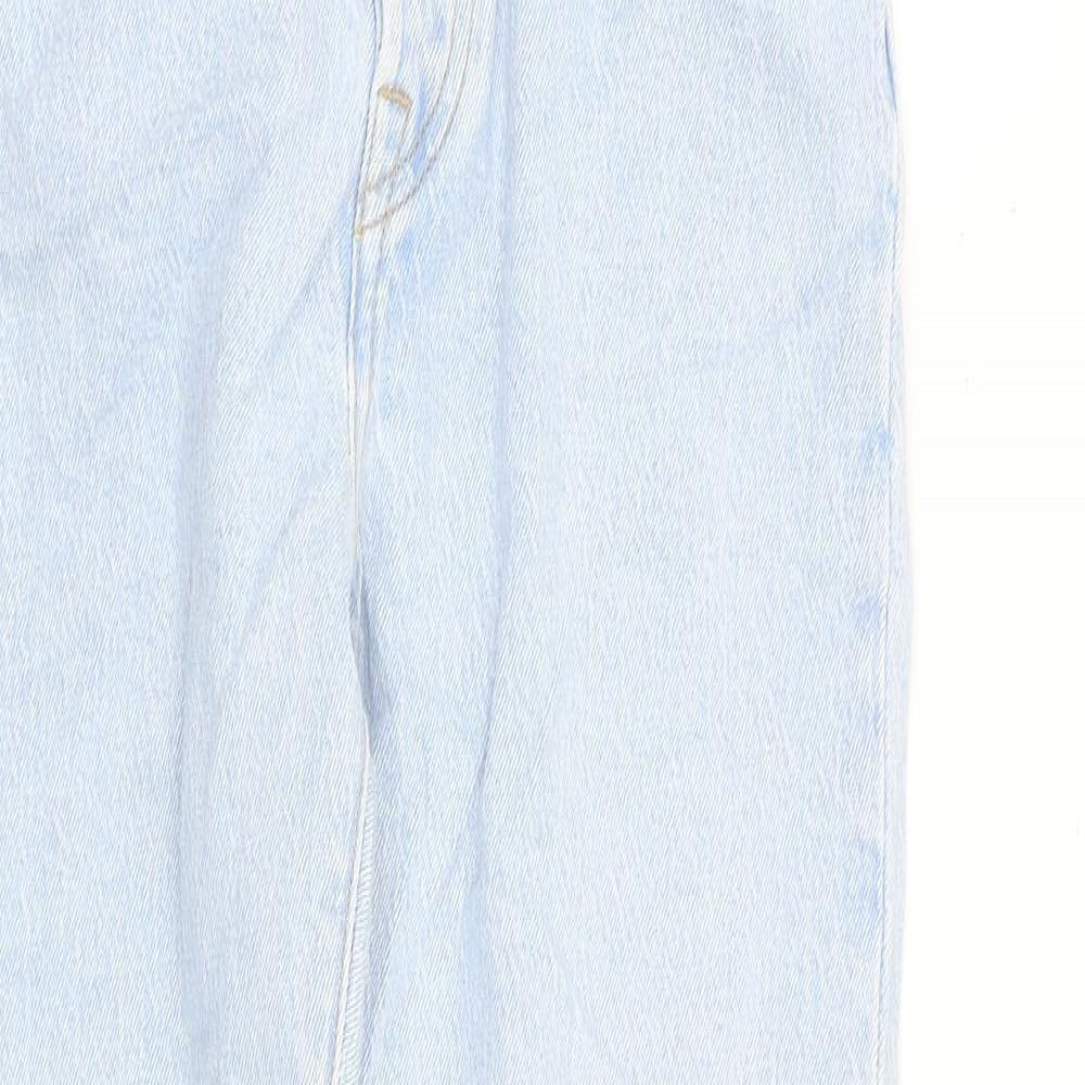 Levi's Womens Blue Cotton Straight Jeans Size 27 in L29 in Regular Button