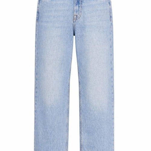 ASOS Womens Blue Cotton Straight Jeans Size 24 in L32 in Regular Zip
