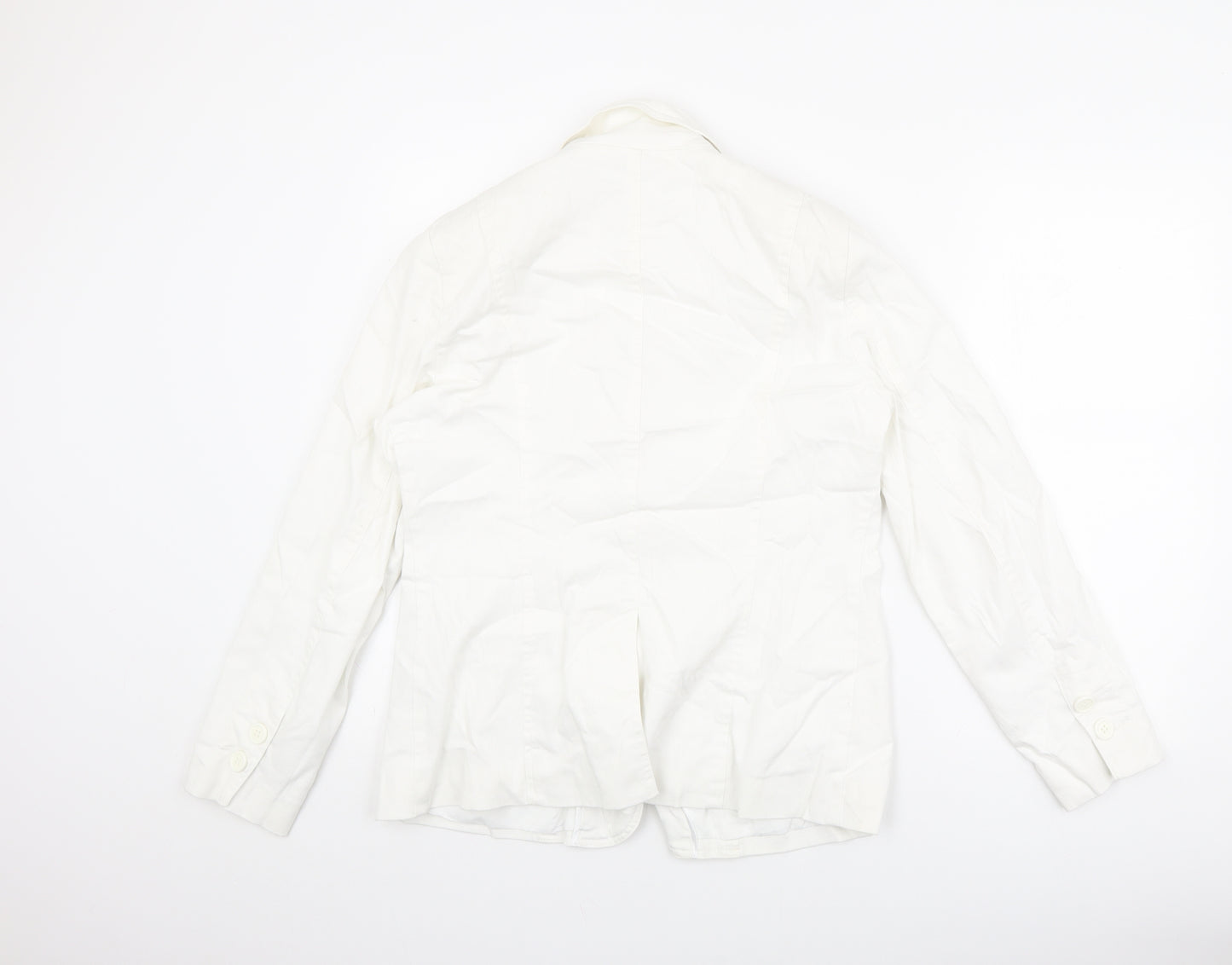 Marks and Spencer Womens Ivory Jacket Blazer Size 16 Button