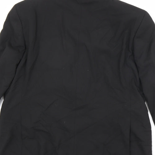Marks and Spencer Mens Black Polyester Jacket Suit Jacket Size 42 Regular