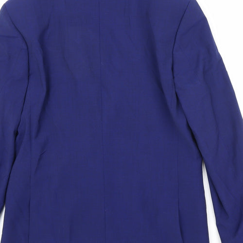 Marks and Spencer Mens Blue Wool Jacket Suit Jacket Size 36 Regular