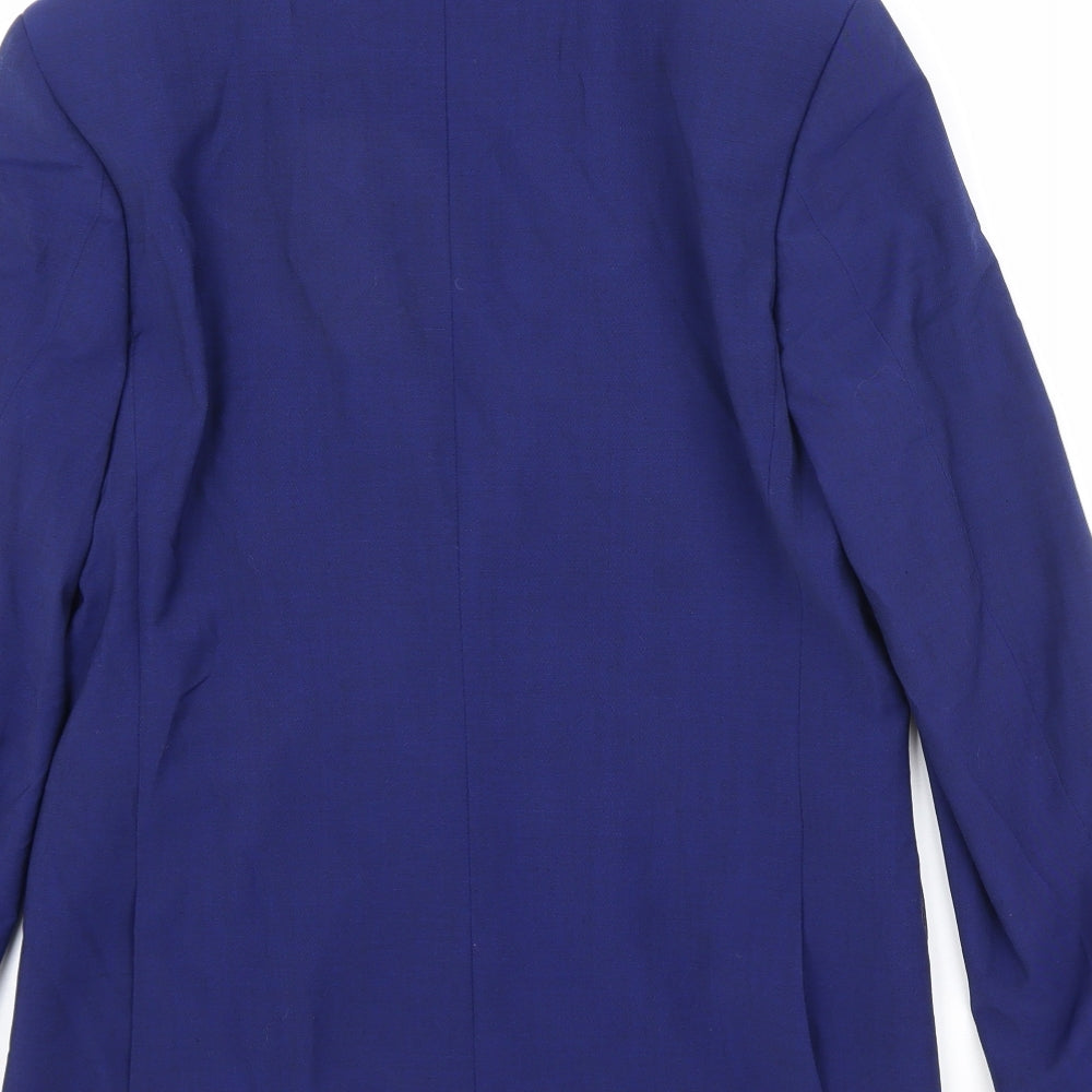 Marks and Spencer Mens Blue Wool Jacket Suit Jacket Size 36 Regular