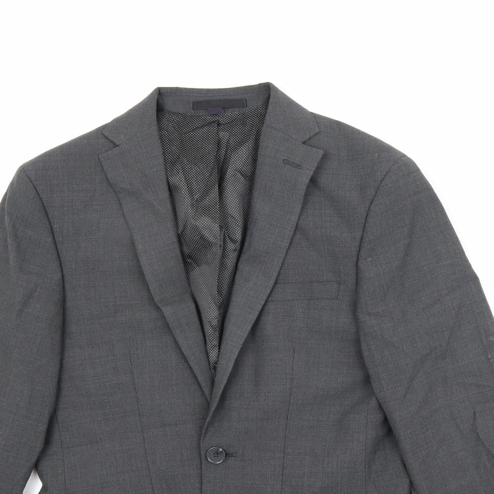 Marks and Spencer Mens Grey Wool Jacket Suit Jacket Size 34 Regular