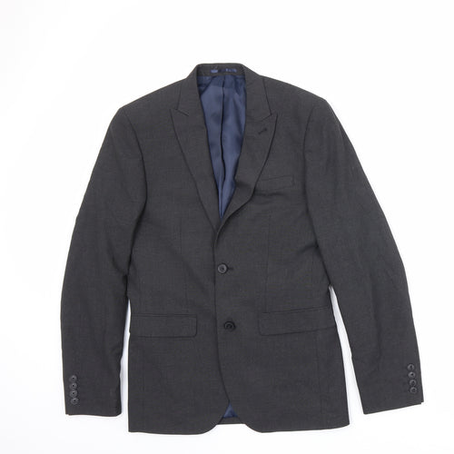 NEXT Mens Black Polyester Jacket Suit Jacket Size 36 Regular