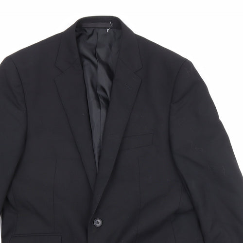 Autograph Mens Black Polyester Jacket Suit Jacket Size 40 Regular