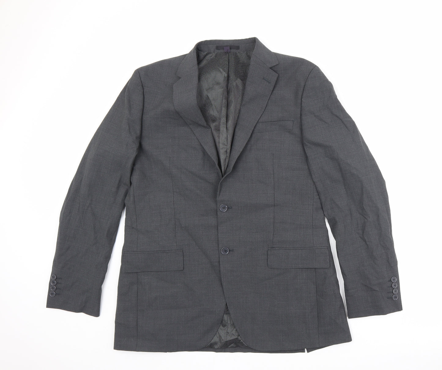 Marks and Spencer Mens Grey Wool Jacket Suit Jacket Size 42 Regular
