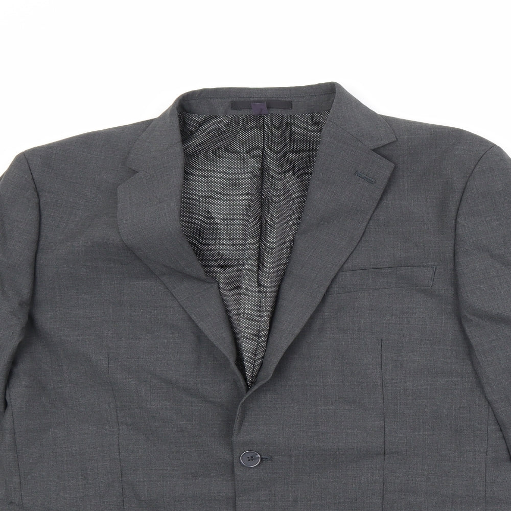 Marks and Spencer Mens Grey Wool Jacket Suit Jacket Size 42 Regular