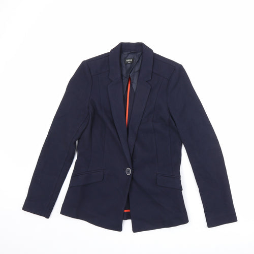 Oasis Womens Blue Jacket Blazer Size 8 Button