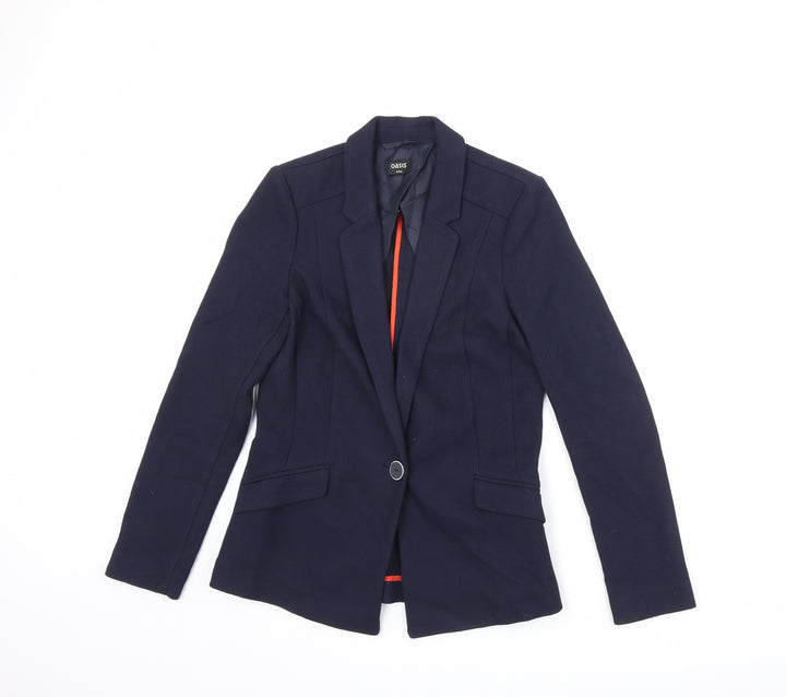Oasis Womens Blue Jacket Blazer Size 8 Button