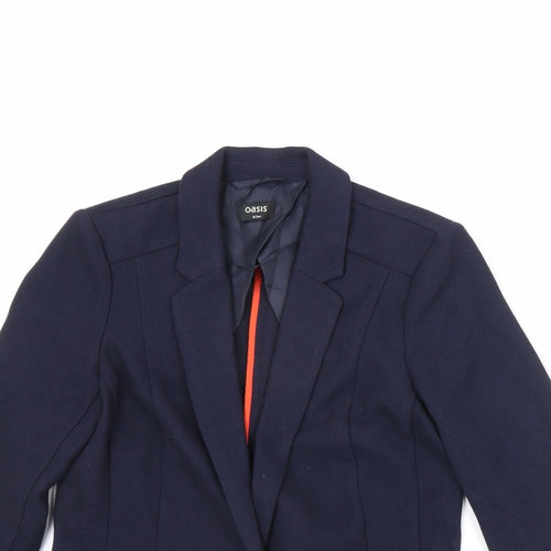 Oasis Womens Blue Jacket Blazer Size 8 Button