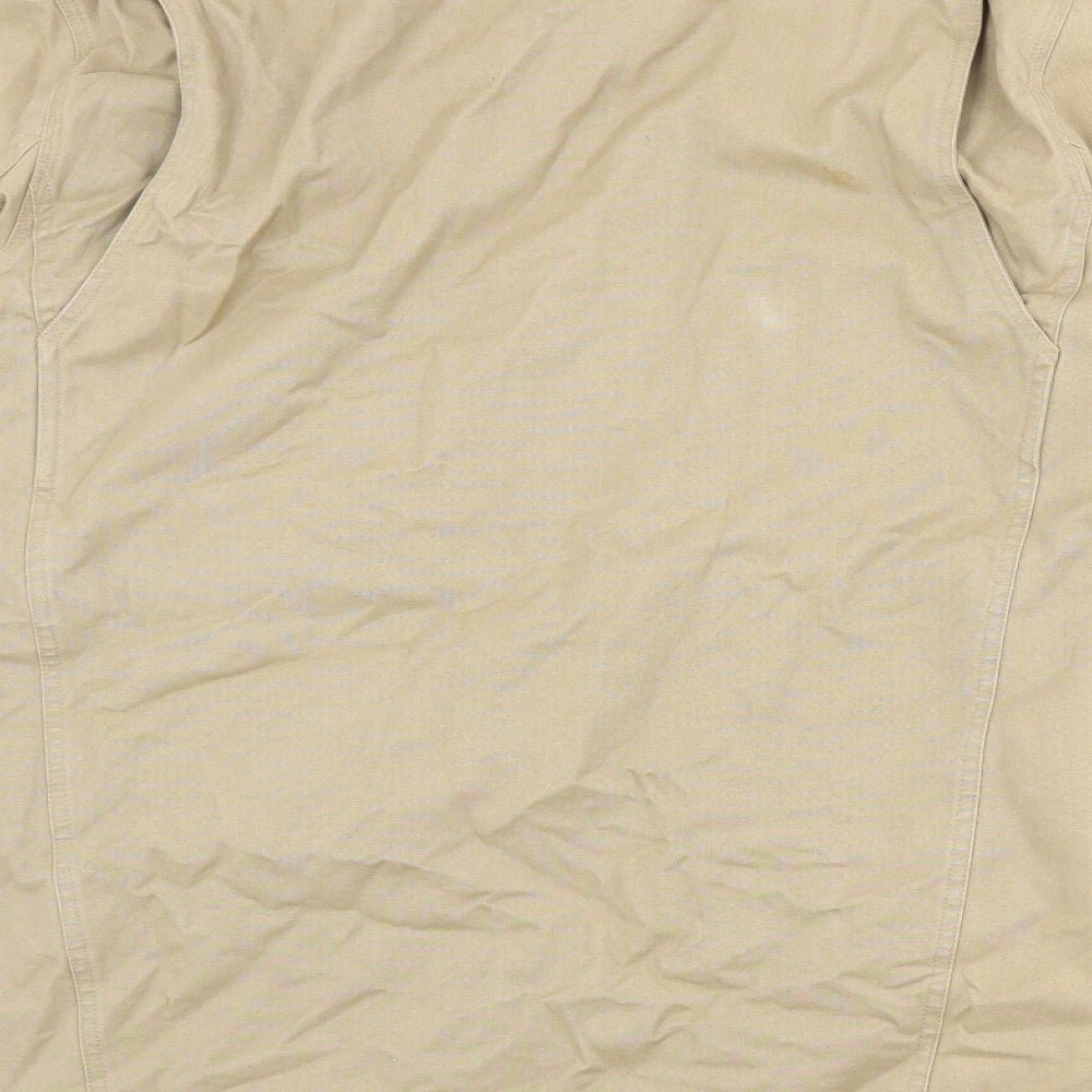 Gap Mens Beige Overcoat Coat Size M Button