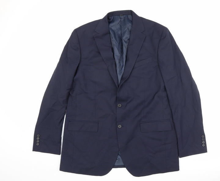 Marks and Spencer Mens Blue Polyester Jacket Suit Jacket Size 44 Regular