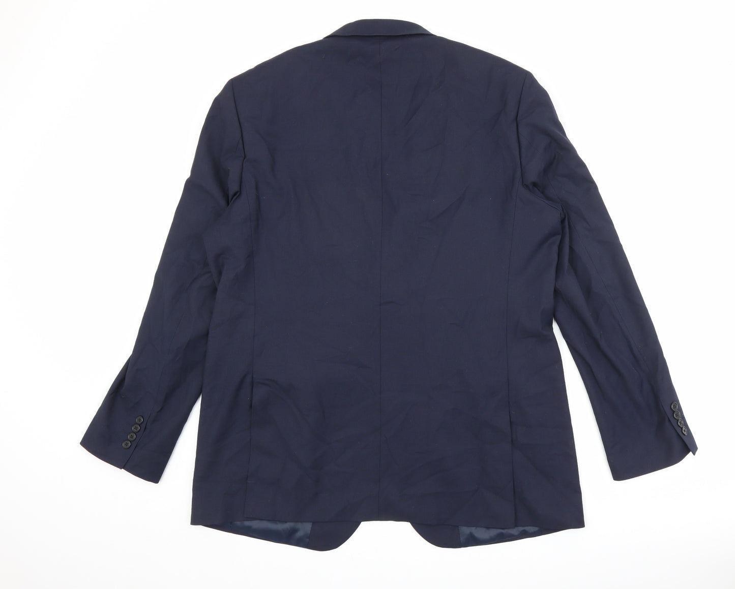 Marks and Spencer Mens Blue Polyester Jacket Suit Jacket Size 44 Regular