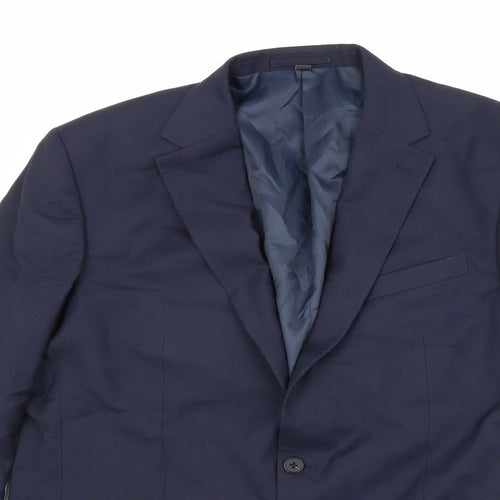 Marks and Spencer Mens Blue Polyester Jacket Suit Jacket Size 44 Regular