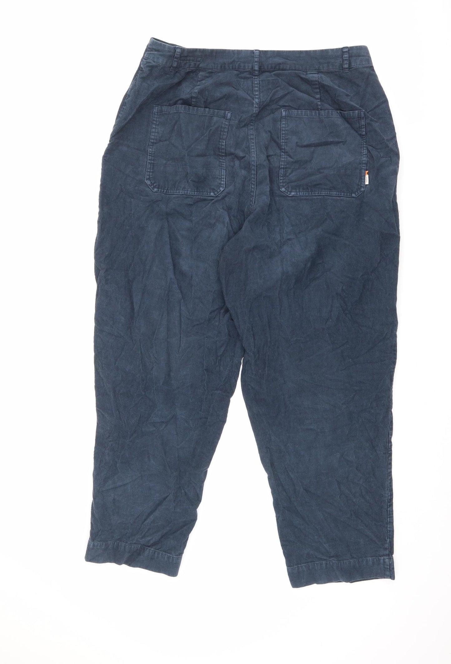 Finisterre Mens Green Cotton Trousers Size 32 in L26 in Regular Zip