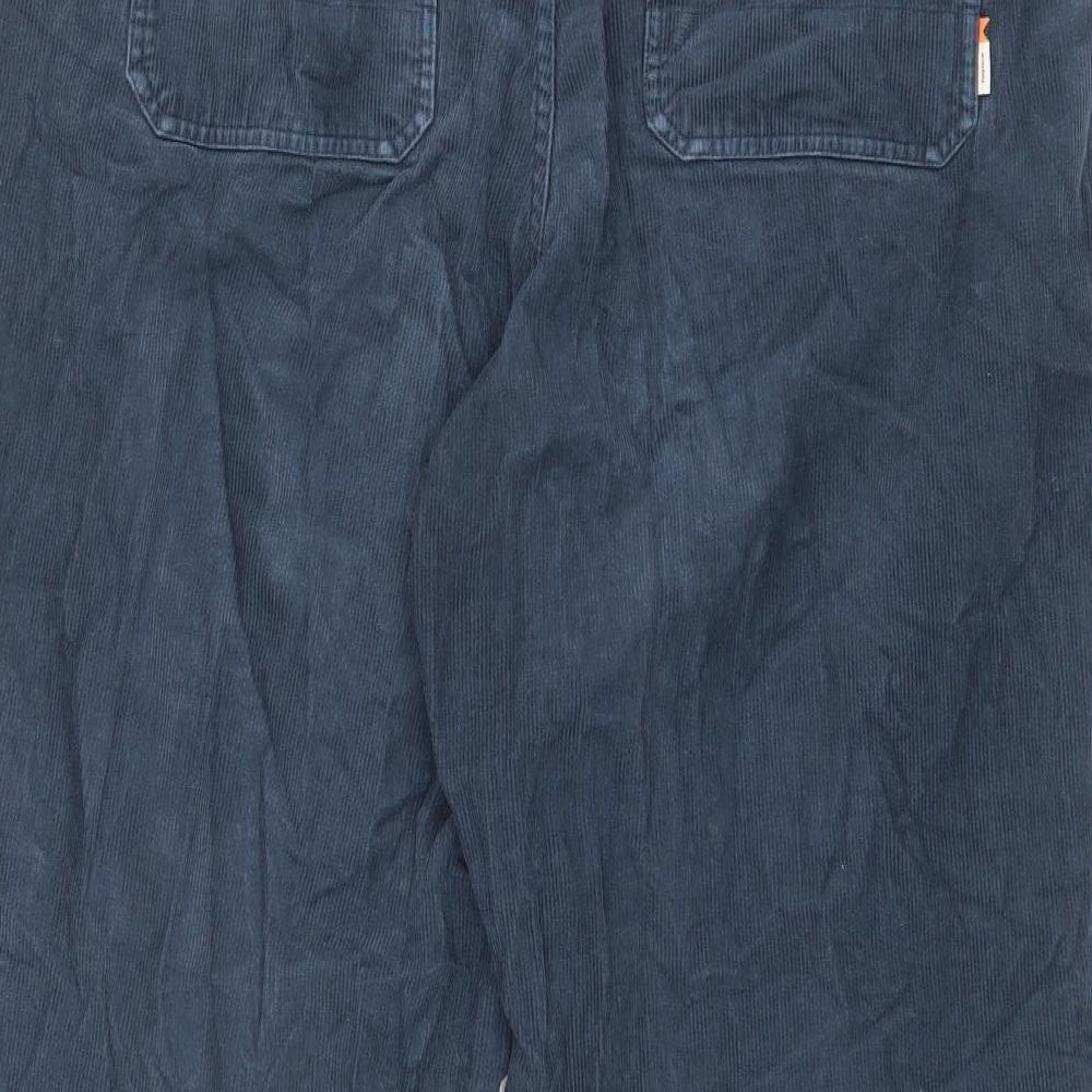 Finisterre Mens Green Cotton Trousers Size 32 in L26 in Regular Zip