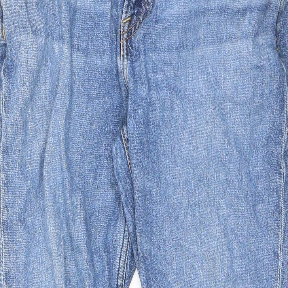 H&M Mens Blue Cotton Tapered Jeans Size 32 in L30 in Regular Zip