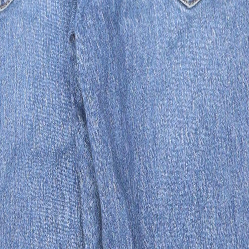 H&M Mens Blue Cotton Tapered Jeans Size 32 in L30 in Regular Zip