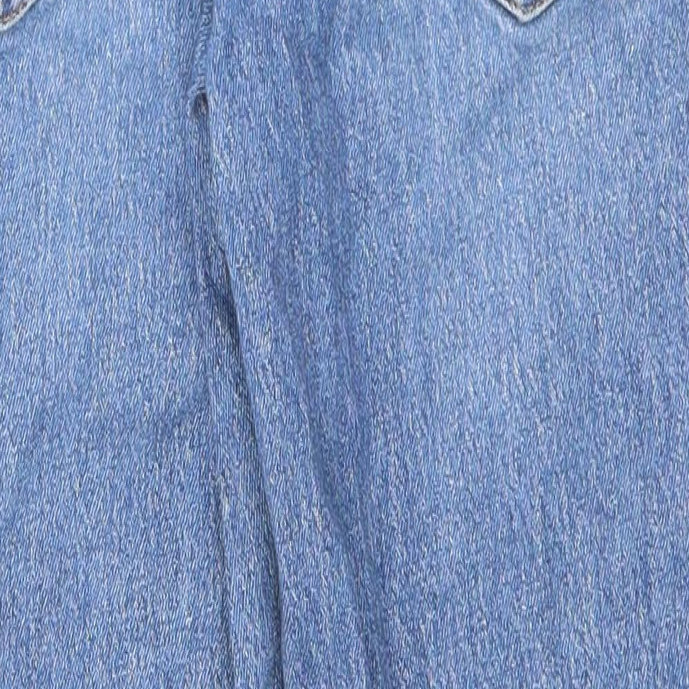 H&M Mens Blue Cotton Tapered Jeans Size 32 in L30 in Regular Zip