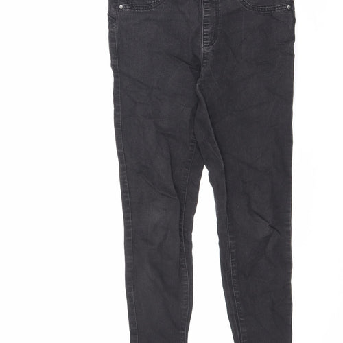 Denim & Co. Womens Black Cotton Jegging Jeans Size 10 L25 in Regular - Elastic Waist